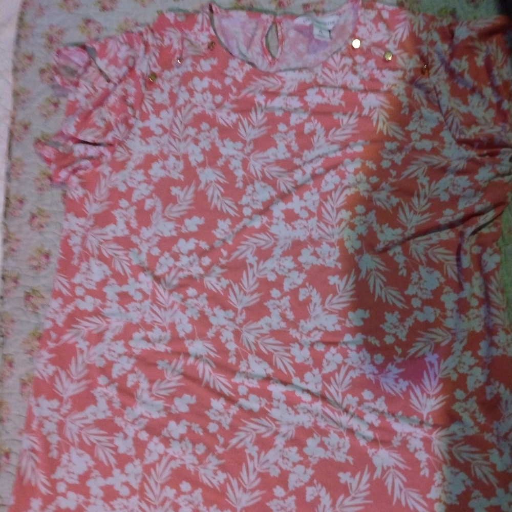 Liz Claiborne Pink Floral Blouse